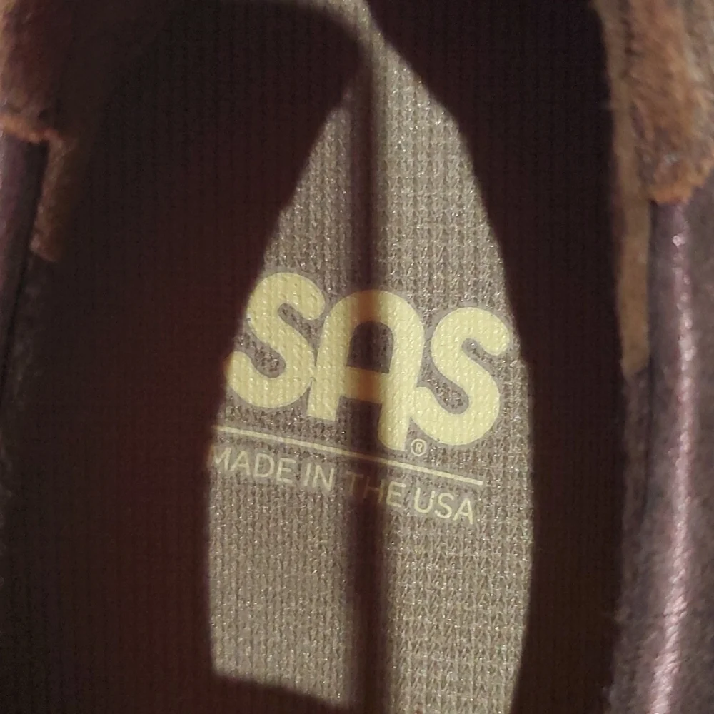 SAS Mary Jane brown and metallic copper  leather shoes